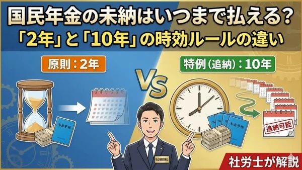 国民年金の未納はいつまで払える？「2年」と「10年」の時効ルールの違いを社労士が解説