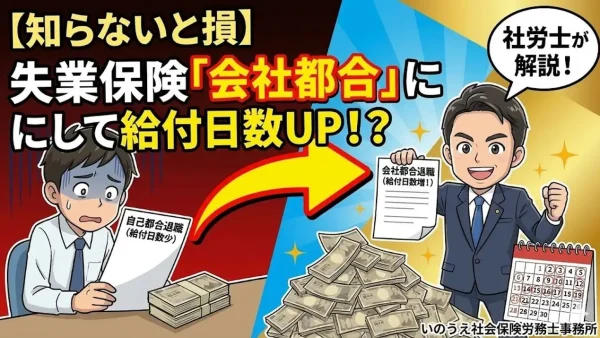 【知らないと損】失業保険を「会社都合」にして給付日数を増やす条件とは？社労士が解説