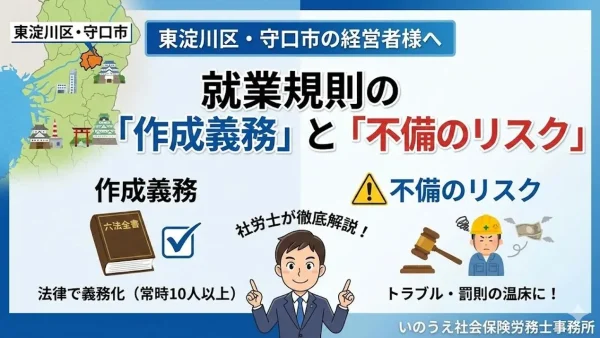 東淀川区・守口市の経営者様へ｜就業規則の「作成義務」と「不備のリスク」を社労士が徹底解説
